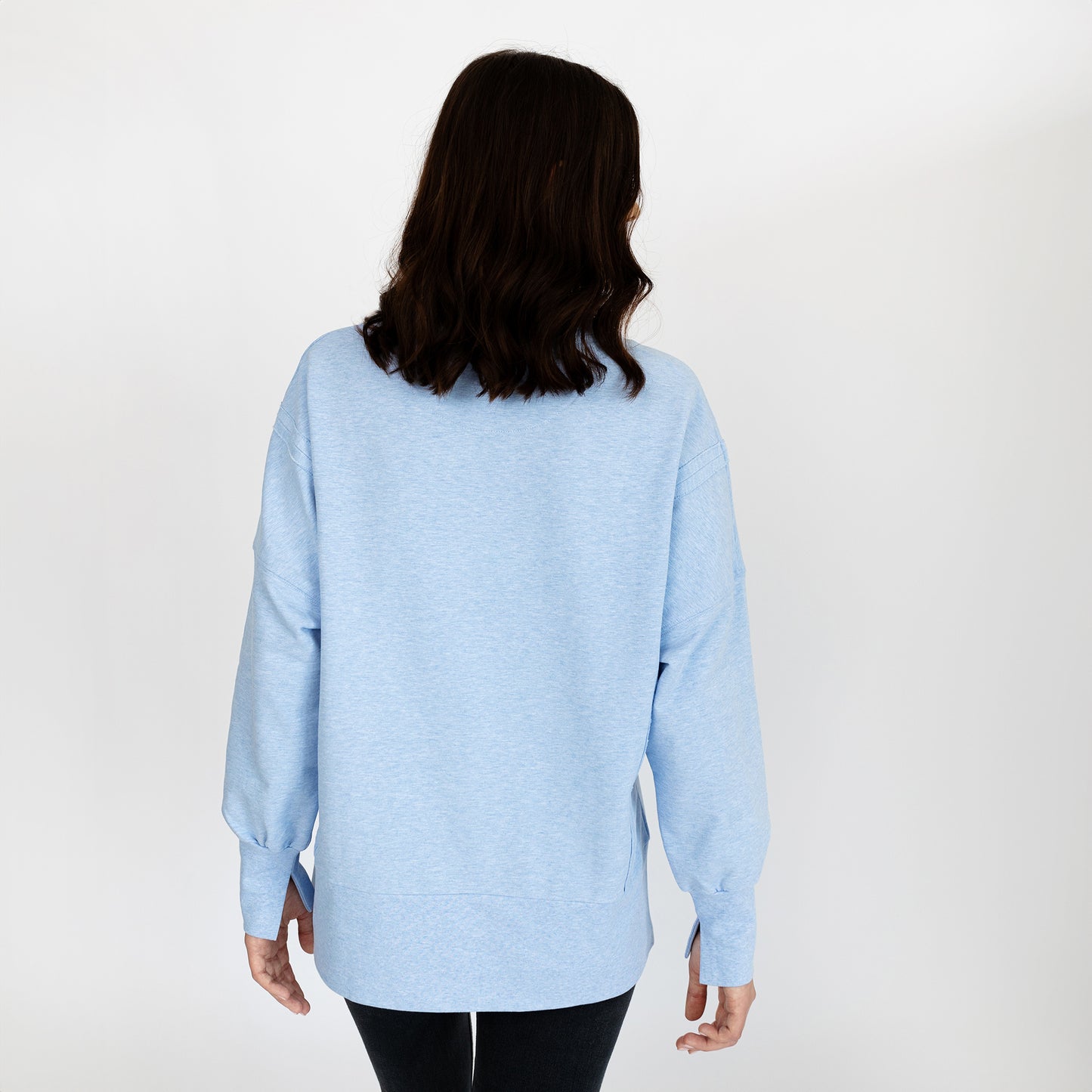 Amelia Crew Neck Sweatshirt - Light Blue